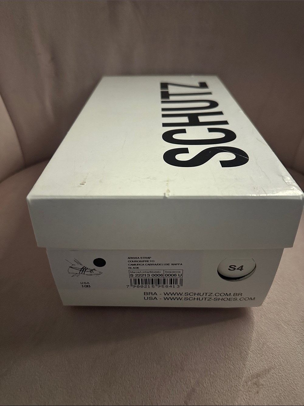 SCHUTZ White Shoe Box with Black Logo